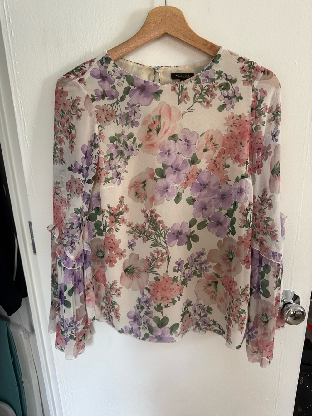 Massimo Dutti Floral Silk Blouse